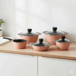 سرویس قابلمه 10 پارچه سرامیکی یونیک کد 8828 (صورتی) (خارجی درجه عالی) - Image 2