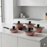 سرویس قابلمه 10 پارچه سرامیکی یونیک کد 8828 (صورتی) (خارجی درجه عالی)