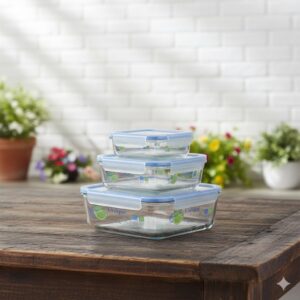 ست ظروف غذا فریزری شیشه ای سه سایز یونیک کد 2811 (خارجی دریجه 1) 1 unnamed 1 6
