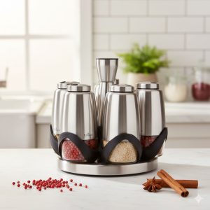 ست ادویه گردان استیل یونیک کد 1421 (خارجی درجه1) 1 unnamed 10