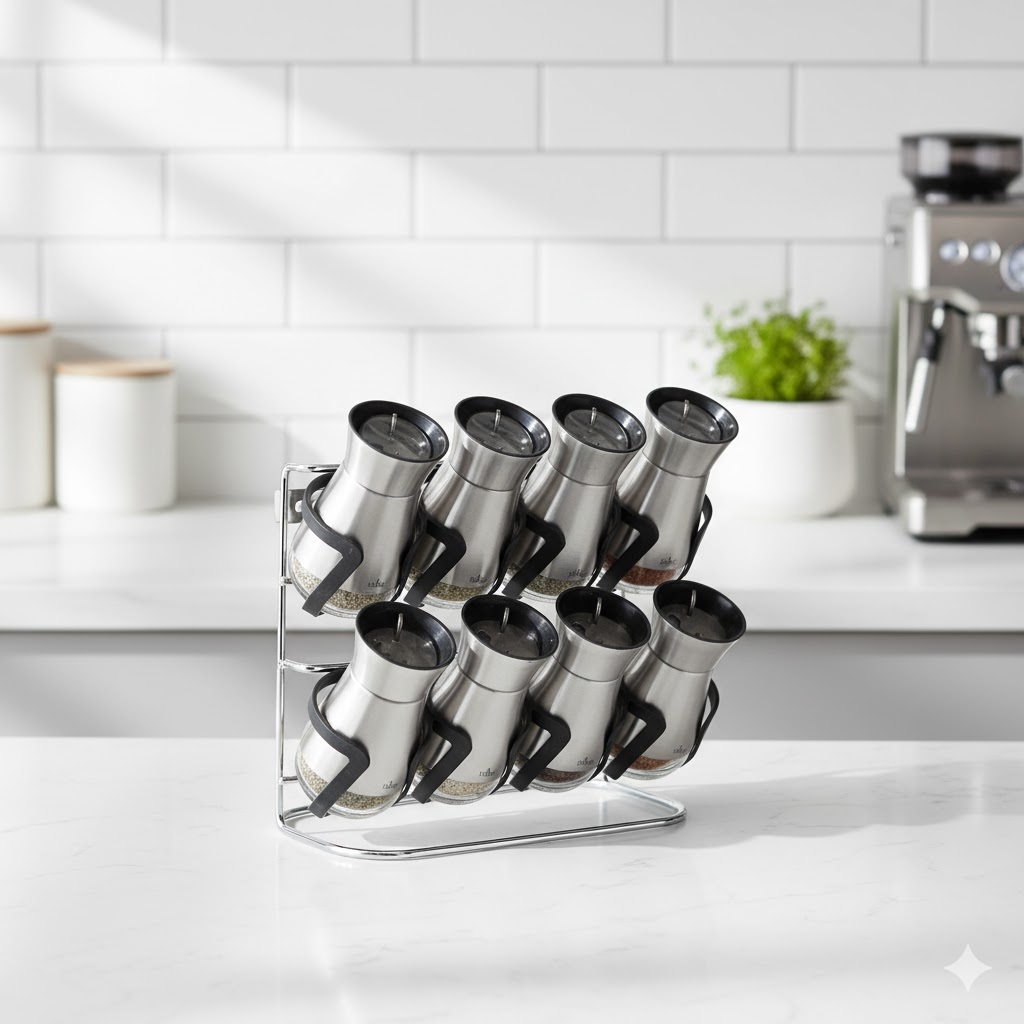 unnamed (8) ست ادویه دو طبقه 9 پارچه قطره یونیک کد 1444 (خارجی درجه1) - Image 1