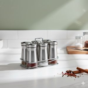 ست ادویه 7 پارچه پایه استیل یونیک کد 1463 (خارجی درجه1) 1 unnamed 9