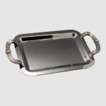 سینی استیل دو تکه نگین دار یونیک کد 3821 (خارجی درجه 1) - Image 2