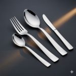 سرویس کیفی 129 پارچه قاشق و چنگال استیل ضخامت 4.5 میل یونیک کد 5710 (خارجی درجه 1)