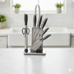 سرویس کارد و ساطور 8 پارچه پروانه یونیک کد 5542 (خارجی درجه یک)