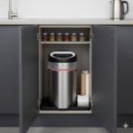 سطل زباله استیل شوت بین آکاالکتریک 40لیتر - Image 2