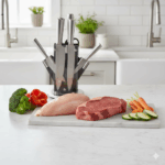 سرویس کارد و ساطور 8 پارچه گردان یونیک کد 5546 (خارجی درجه یک) - Image 2