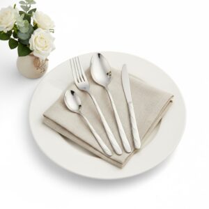 سرویس کیفی 129 پارچه قاشق و چنگال استیل ضخامت 4.5 میل یونیک کد 5728 (خارجی درجه 1) 1 unnamed 11 3