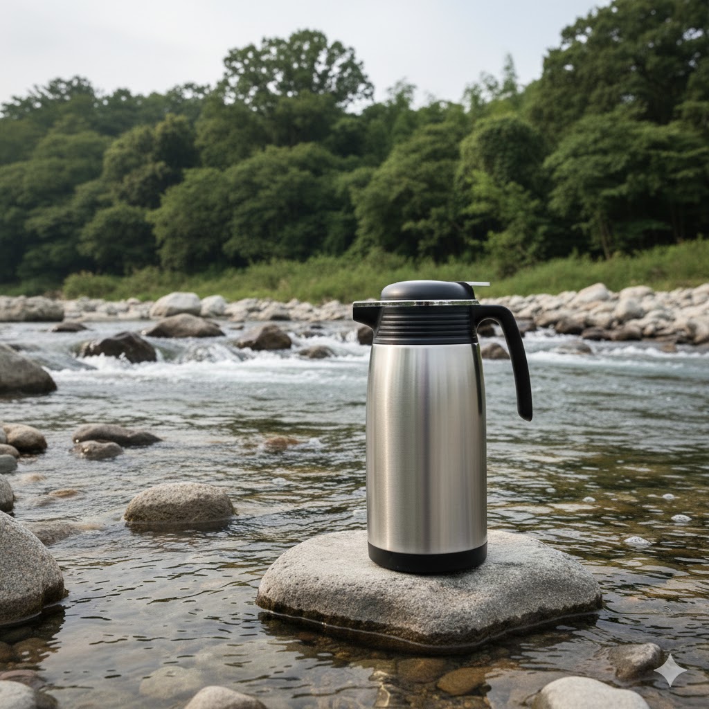 unnamed (12) فلاسک 1 لیتری شیشه دار استیل یونیک کد 1750 - Image 4