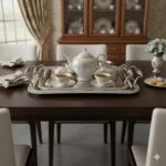 سینی استیل دو تکه نگین دار یونیک کد 3829 (خارجی درجه 1) - Image 6