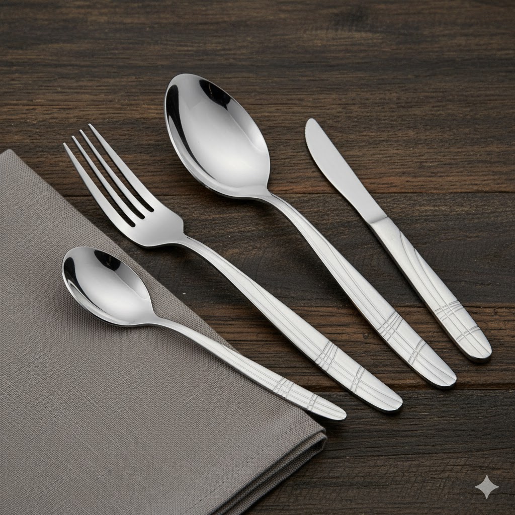 unnamed (14) سرویس کیفی 129 پارچه قاشق و چنگال استیل ضخامت 4.5 میل یونیک کد 5708 (خارجی درجه 1) - Image 1