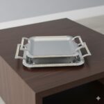 سینی استیل دو تکه نگین دار یونیک کد 3827 (خارجی درجه 1)