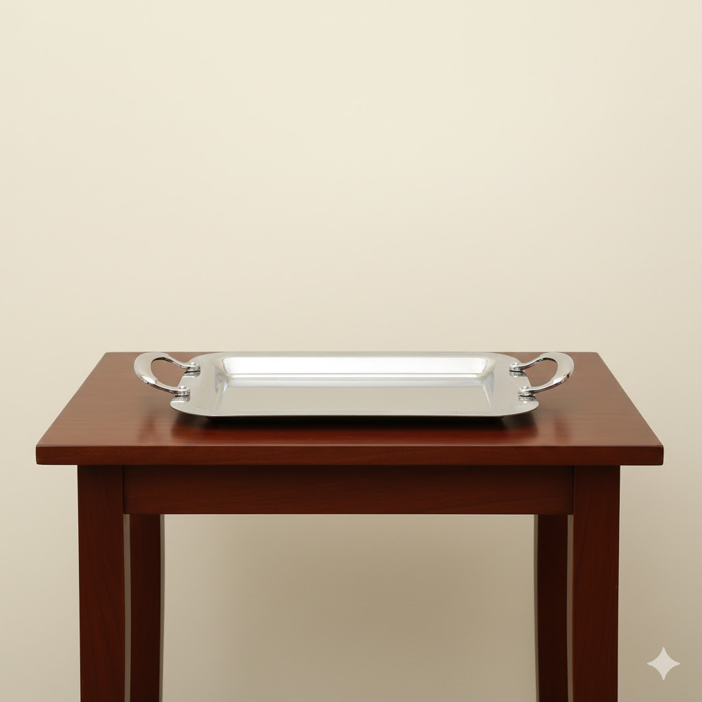 unnamed (2) سینی کروم دو تکه یونیک کد1605 - Image 1