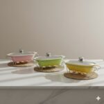 سوفله خوری چینی بزرگ رنگی یونیک کد 8522 - Image 2