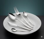 سرویس کیفی 129 پارچه قاشق و چنگال استیل ضخامت 4.5 میل یونیک کد 5972 (خارجی درجه 1) - Image 4