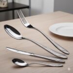 سرویس کیفی 129 پارچه قاشق و چنگال استیل ضخامت 4.5 میل یونیک کد 5984 (خارجی درجه 1)