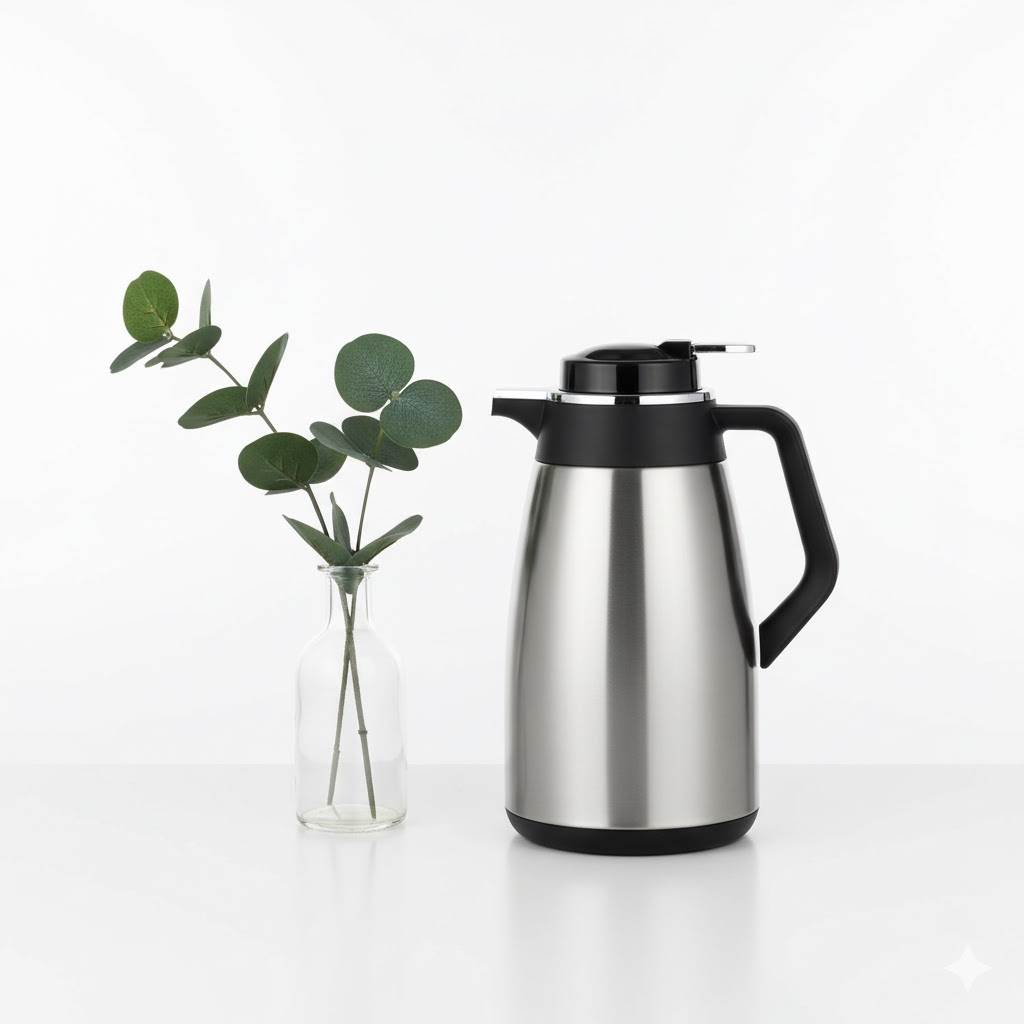 unnamed (5) فلاسک 1.3 لیتری شیشه دار استیل یونیک کد 1755 - Image 1