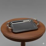 سینی استیل دو تکه نگین دار یونیک کد 3821 (خارجی درجه 1)