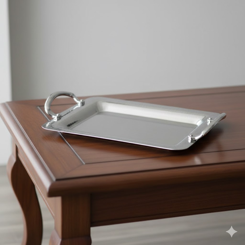 unnamed (6) سینی کروم دو تکه یونیک کد1615 - Image 1