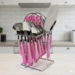 سرویس قاشق و چنگال 33 پارچه دسته قلبی یونیک کد 5840