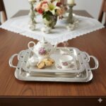 سینی کروم دو تکه یونیک کد1613 - Image 6