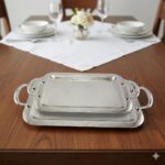 سینی کروم دو تکه یونیک کد1613