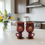 لیوان قهوه خوری ایریشکافه پاشاباغچه کد 44159 طرح شاه عباسی