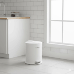 سطل زباله 5 لیتری سفید صادراتی یونیک کد 4110