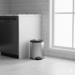 سطل زباله استیل 16 لیتری صادراتی یونیک کد 4430 (آرام بند)