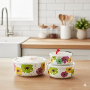 ظروف غذا فریزری 3 سایز سرامیکی گرد گلدار یونیک کد 2842 (خارجی دریجه 1) 1 unnamed 1 2