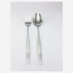 قاشق و چنگال غذاخوری استیل گل زانتیا - Image 3