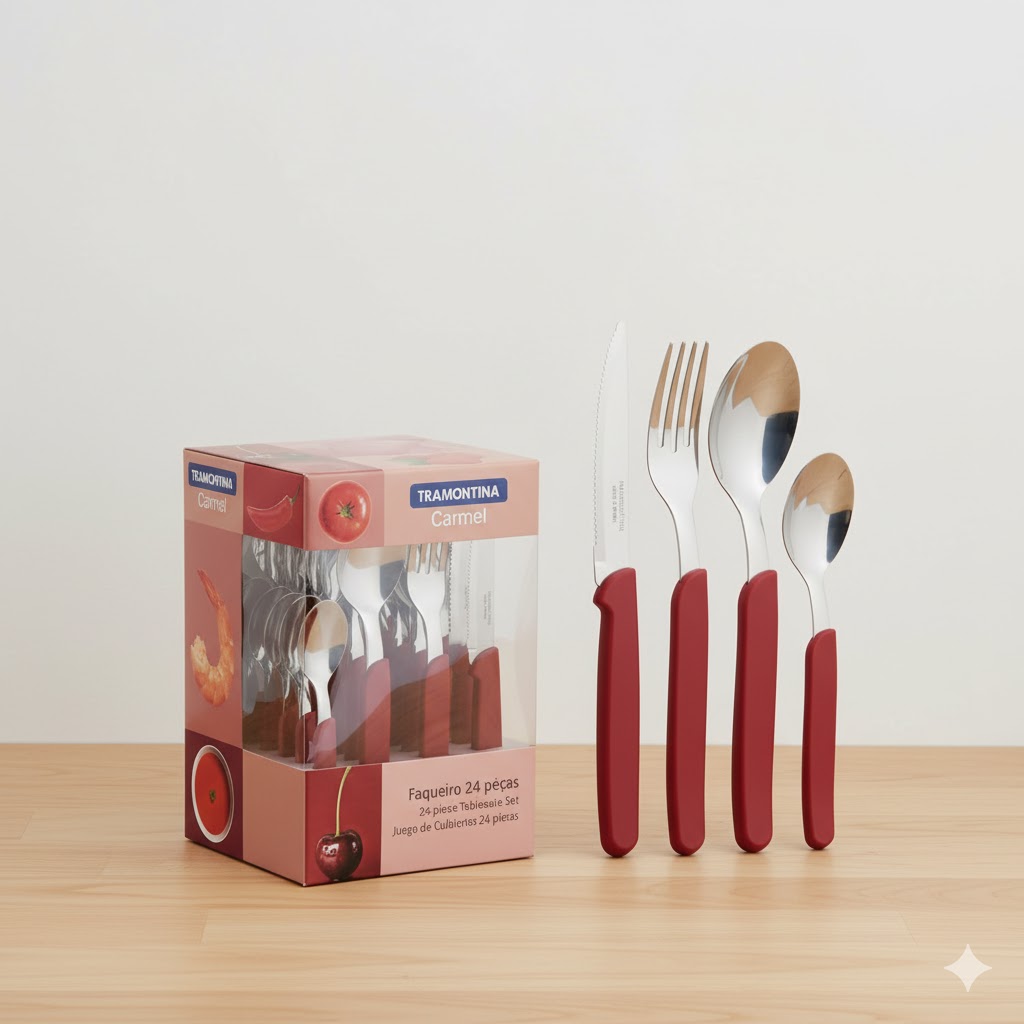 unnamed (67) سرویس 24 پارچه قاشق و چنگال ترامونتینا کد 22362 - Image 1