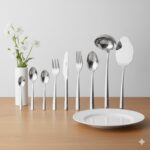 سرویس 86 پارچه قاشق و چنگال فلورانس ناب استیل - Image 4