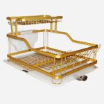 جاظرفی دو طبقه آلومینیوم طلایی یونیک کد 2655 - Image 2