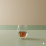 لیوان دوجداره 6 ضلعی دست ساز پیرکس جفتی weimei