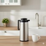 فلاسک 1 لیتر استیل شیشه دار دکمه وسط یونیک کد 1813