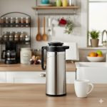 فلاسک 1 لیتر استیل شیشه دار دکمه وسط یونیک کد 1813 - Image 4