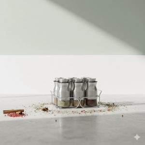 ست ادویه 7 پارچه شاپو پایه استیل یونیک کد 2023 (خارجی درجه1) 1 1