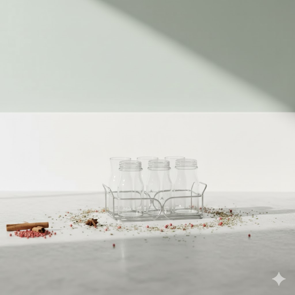 2 ست ادویه 7 پارچه شاپو پایه استیل یونیک کد 2023 (خارجی درجه1) - Image 6