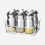 ست ادویه 7 پارچه شاپو پایه استیل یونیک کد 2023 (خارجی درجه1) - Image 5