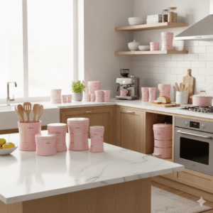 سرویس آشپزخانه 18 پارچه کمرباریک کلاسیک صورتی یونیک 4645 1 Gemini Generated Image jay85wjay85wjay8