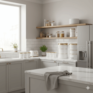 سرویس آشپزخانه 8 پارچه کمر باریک سفید طلایی یونیک کد 4596 1 Gemini Generated Image ul0ly4ul0ly4ul0l 1