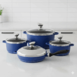 سرویس قابلمه 8 پارچه سرامیکی آبی یونیک کد 8758 (خارجی درجه عالی)