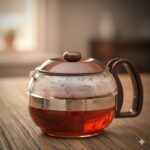 قوری پیرکس طرح فرانسه سایز بزرگ