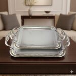 سینی استیل دو تکه نگین دار یونیک کد 3823 (خارجی درجه 1)