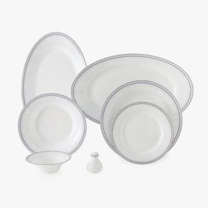 سرویس غذاخوری شهرزاد وایت رز 35 پارچه چینی زرین