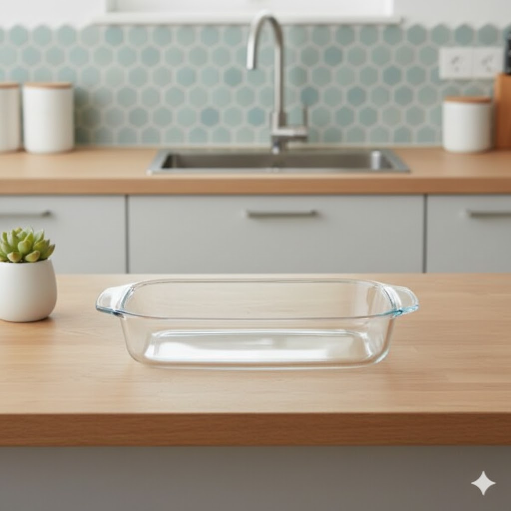 unnamed (30) تابه مستطیلی پیرکس سایز 31 مدل 407 - Image 1