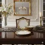 پیاله و پیش دستی سرامیکی طلایی طاووسی یونیک کد 1046 - Image 2