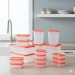 ست ظرف فریزری 17 عددی نارنجی ایکیا IKEA-PRUTA