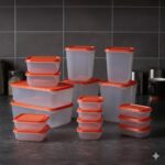 ست ظرف فریزری 17 عددی نارنجی ایکیا IKEA-PRUTA - Image 2